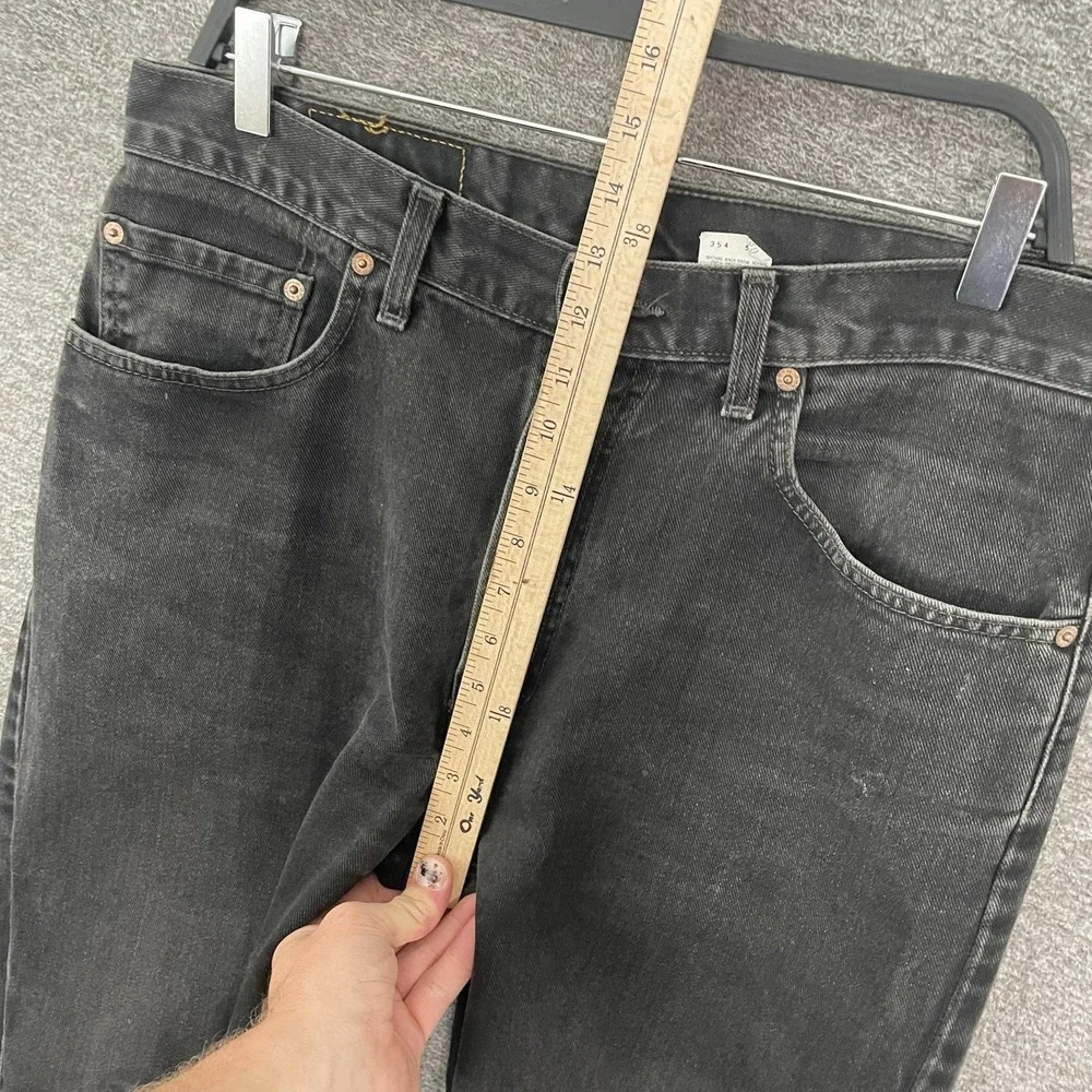Levis 505 Jeans Mens 34x30 Gray Charcoal Wash Regular Straight Leg Denim Vintage